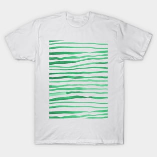 Irregular watercolor lines - green T-Shirt